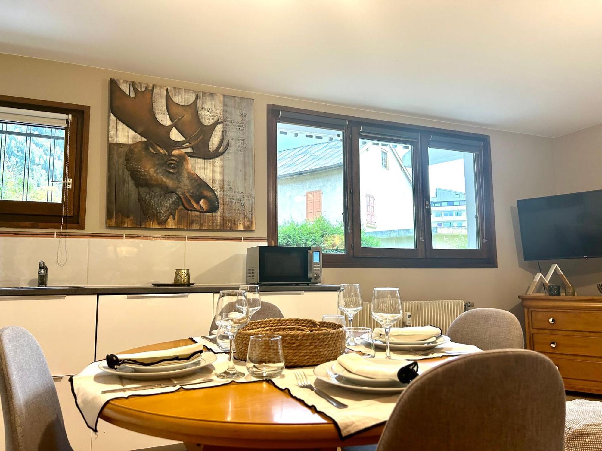 Appartement Style Chalet Avec Grande Terrasse Et Parking Prive 샤모니 외부 사진